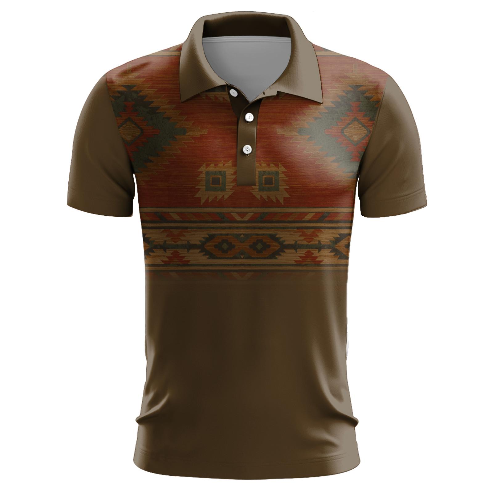 Ximalaya (Qunide) Golfshirt voor heren Casual Sport V-hals Geribbelde kraag Korte mouw Mode Casual Effen Kleur Effen Lente Zomer Normale pasvorm L lichtbruine kleur