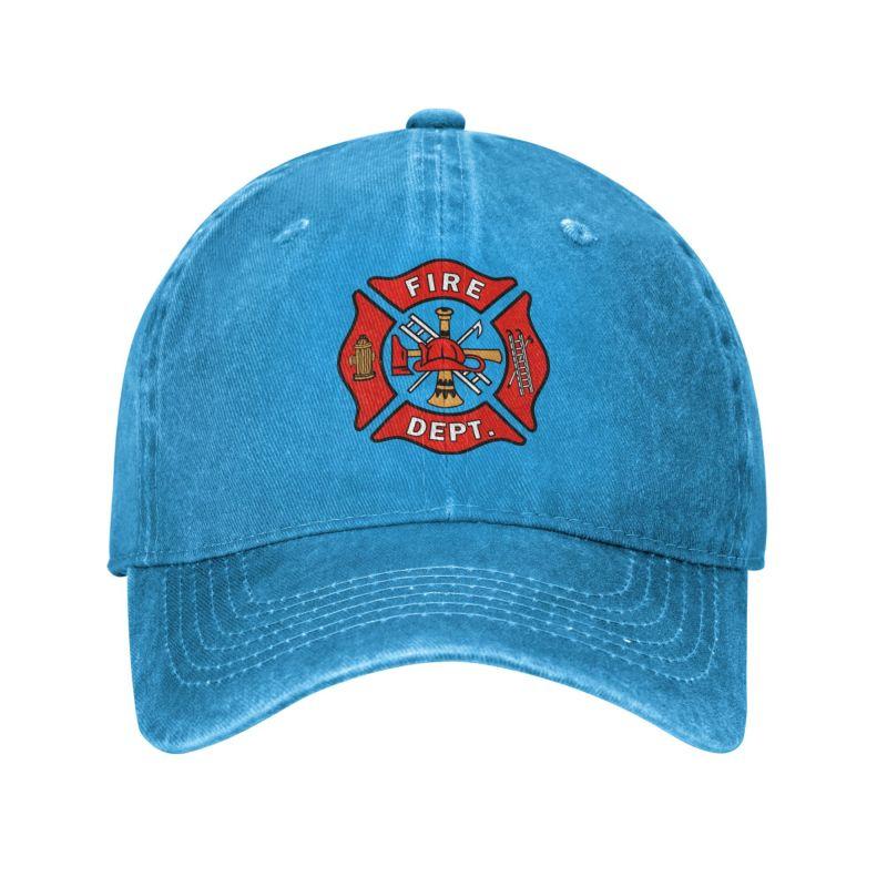 91610103MAC303Y57G Gepersonaliseerde katoenen brandweerman-afdelingslogo-honkbalpet voor unisex vrouwen Verstelbare brandweerman brandweer reddingshoed voor papa's buiten Adult Baseball Cap