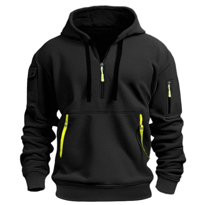Marll Lente en herfst heren trui hoodie rits multi-pocket pullover heren sport casual jas XS