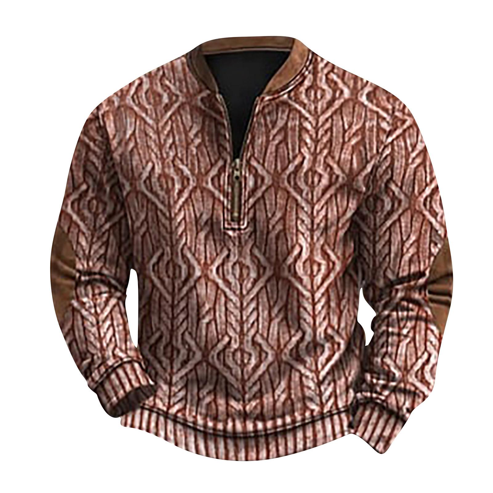 Ren Fashion Heren Retro Casual Gradient Bedrukt Sweatshirt XL watermeloen rode kleur