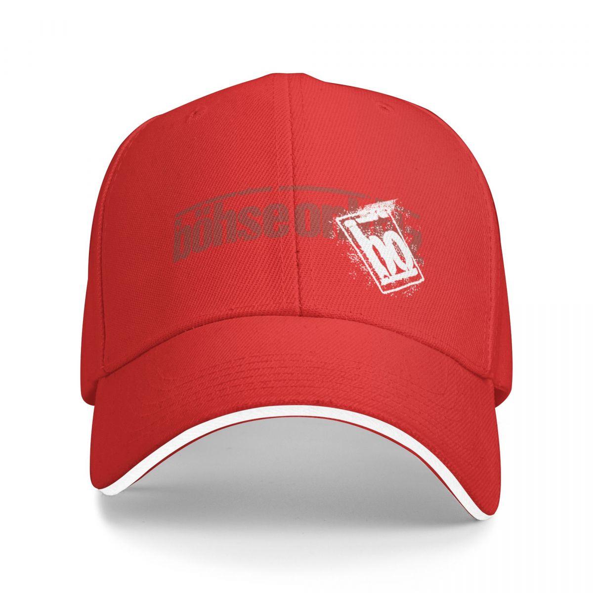 91421224MABNCF2A91 B℃hse Onkelz Heilige Lieder Baseball Cap Bobble Hat Kersthoeden Hoed Luxe Merk Hoed Meisje Heren rood