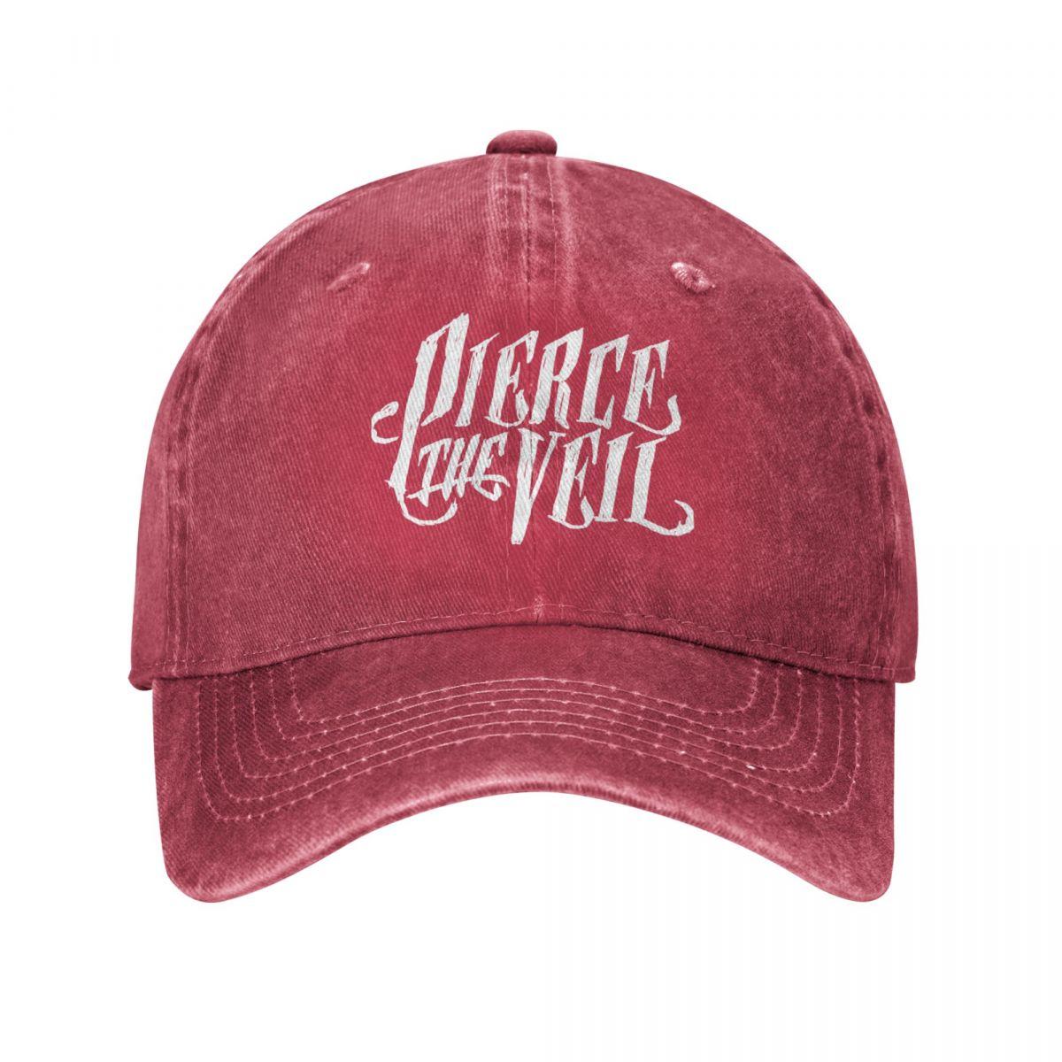 91421224MABN1UXM5T PIERCE THE VEIL PTV Heren Dames Baseball Cap Versleten Gewassen Hoeden Cap Vintage Outdoor Zomer Cadeau Zonnekap One Size