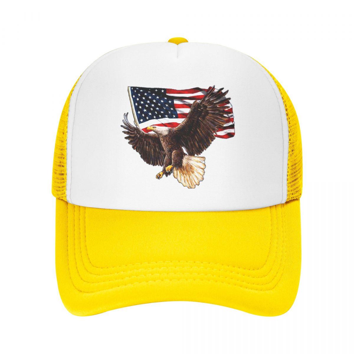 Hot Cap Punk Unisex American Eagle USA Flag Trucker Hat Volwassen Verstelbare Baseball Cap WoUnisex Unisex Hip Hop Snapback Caps Trucker Hat