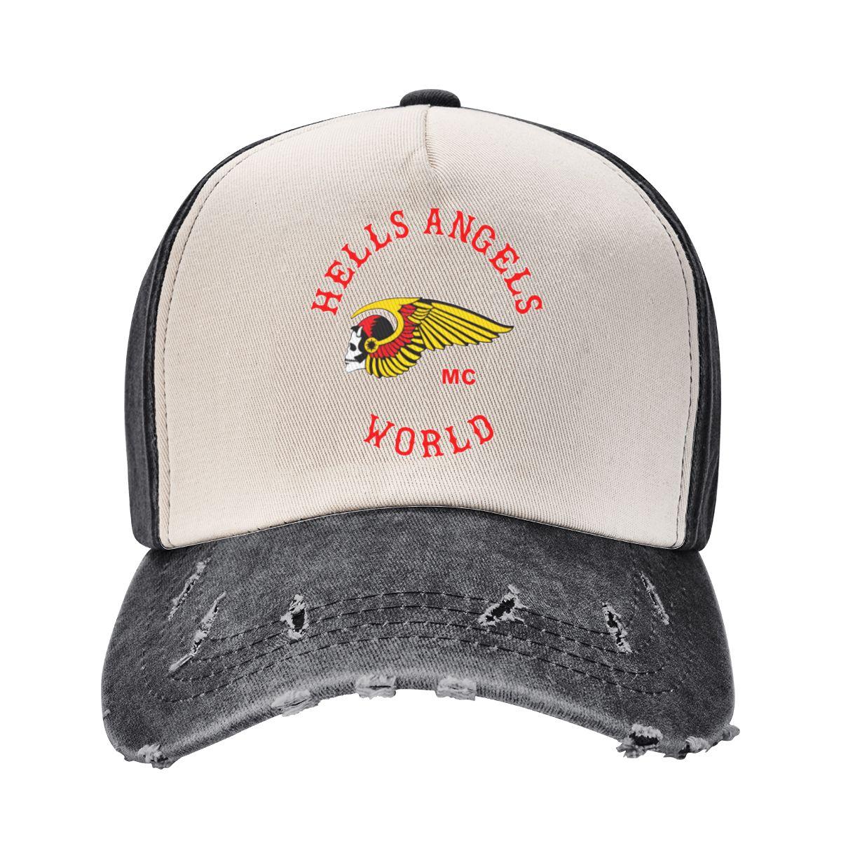91530326MAC20BWG5P Hell Angel Motorcycle Club Baseball Caps Outfit Retro Distressed Denim Gewassen Snapback Hoed Unisex Stijl Outdoor Activiteiten Hoed One Size
