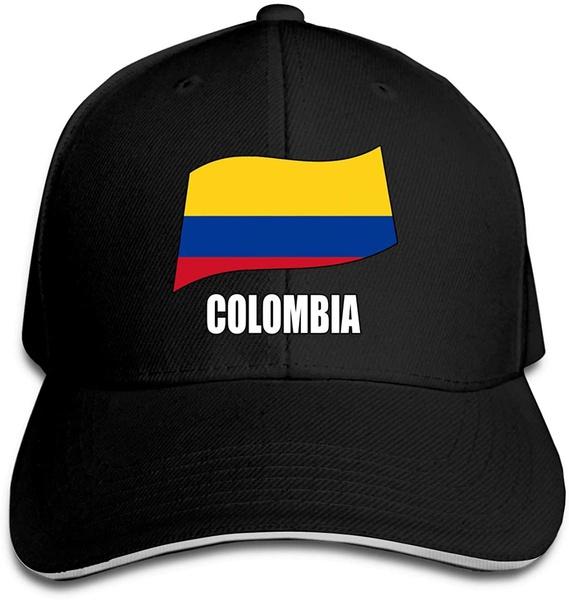 Moto Cap Unisex baseballpet Colombiaanse vlag katoen truckerhoed verstelbaar klassiek sportfan caps zwart One Size