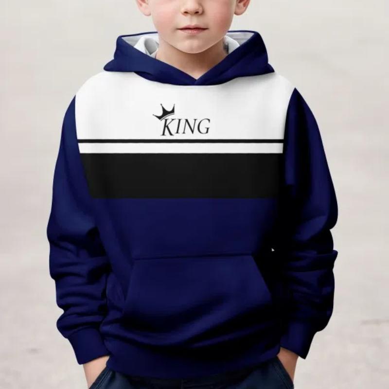ETST WENDY 012 Kindermode 3D-spikkelprintpatroon Jongens en meisjes Casual trui Lange mouwen Capuchon Sweatshirt Outdoor Capuchon hoodie 160CM