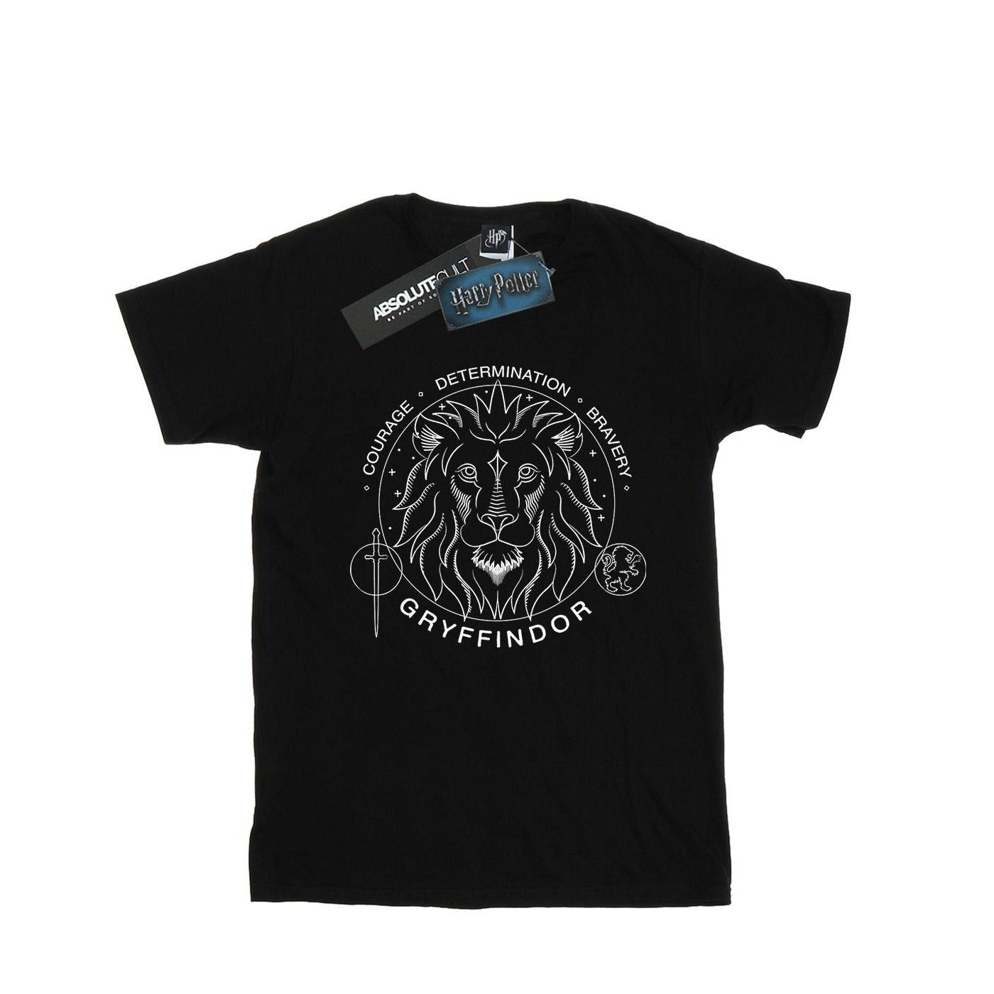 Harry Potter jongens Gryffindor Seal T-shirt 7-8 Years zwart