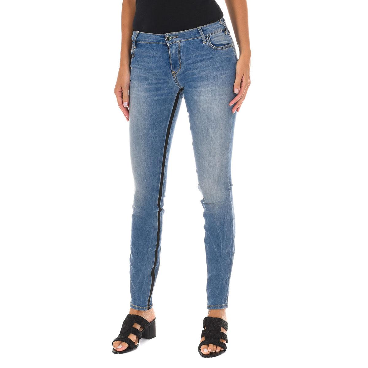 MET Lange bedrukte stretch denim broek 10DB50210 voor dames 29-USA