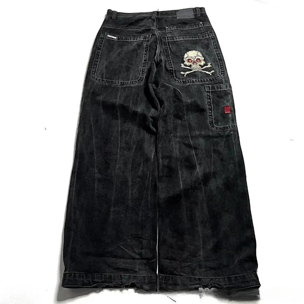 GEMTIDE Y2K Mode Losse Rechte Jeans Street Hip Hop Vintage Oversized Wijde Pijpen Unisex Mop Jeans S