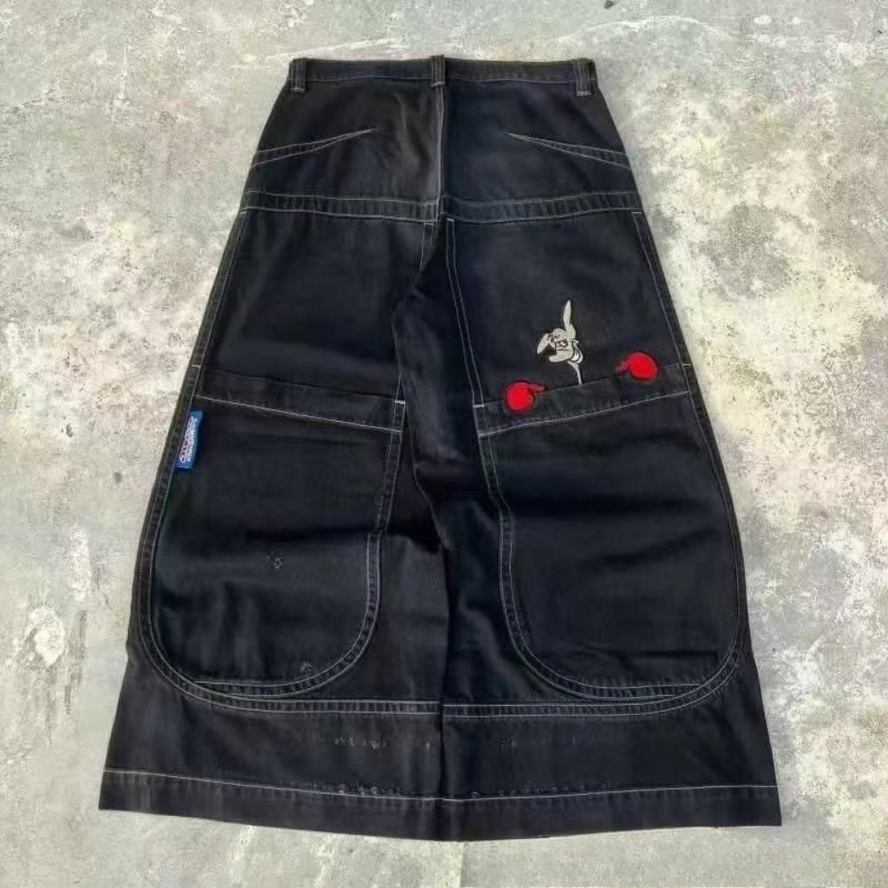 GEMTIDE Y2K Mode Losse Rechte Jeans Street Hip Hop Vintage Oversized Wijde Pijpen Unisex Mop Jeans XL