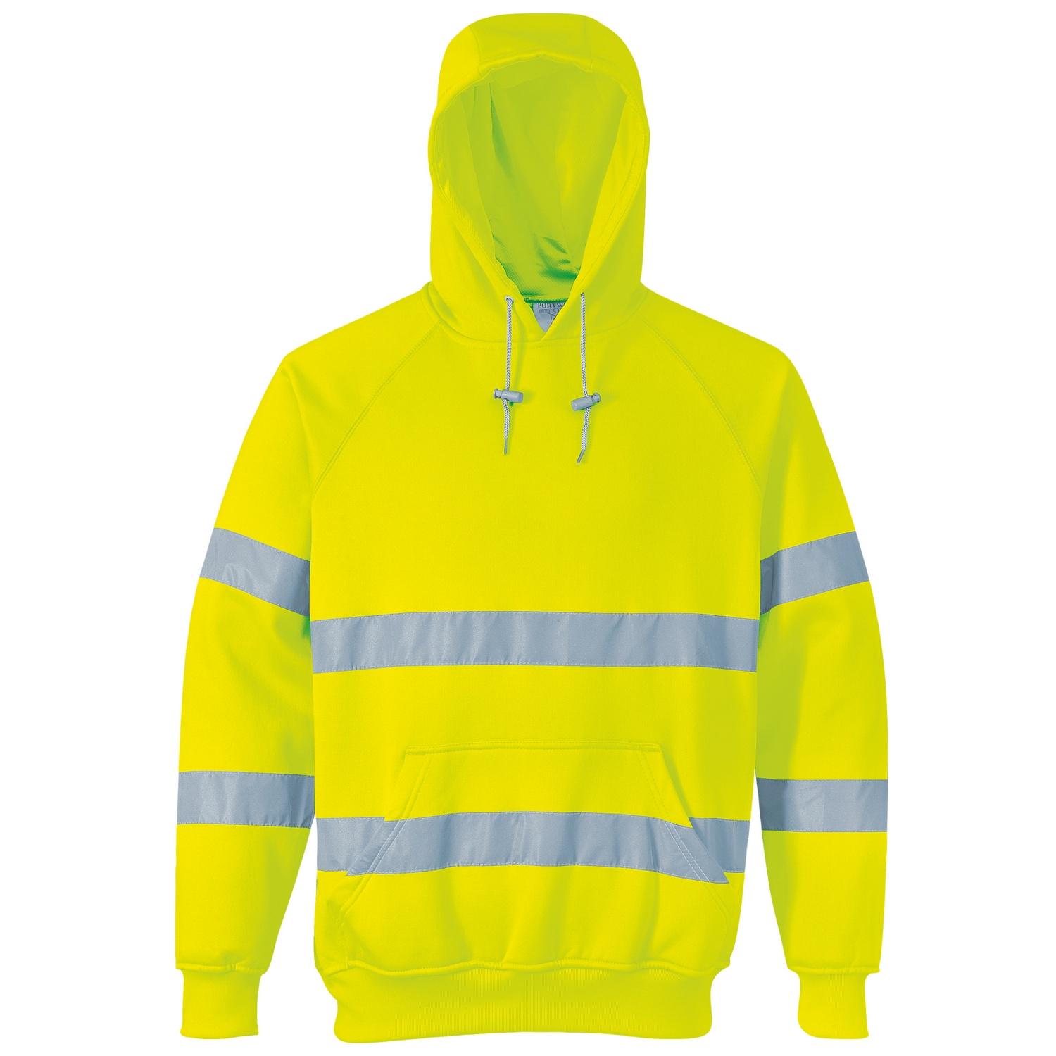 Portwest Unisex Hi-Vis veiligheidssweatshirt/hoodie met capuchon XL geel