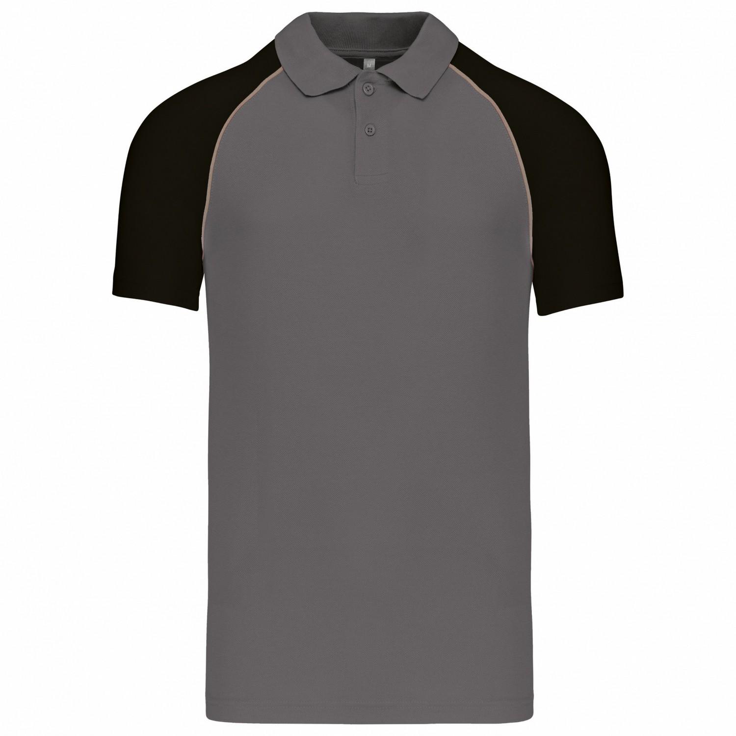 Kariban heren contrast piqué honkbalpoloshirt S