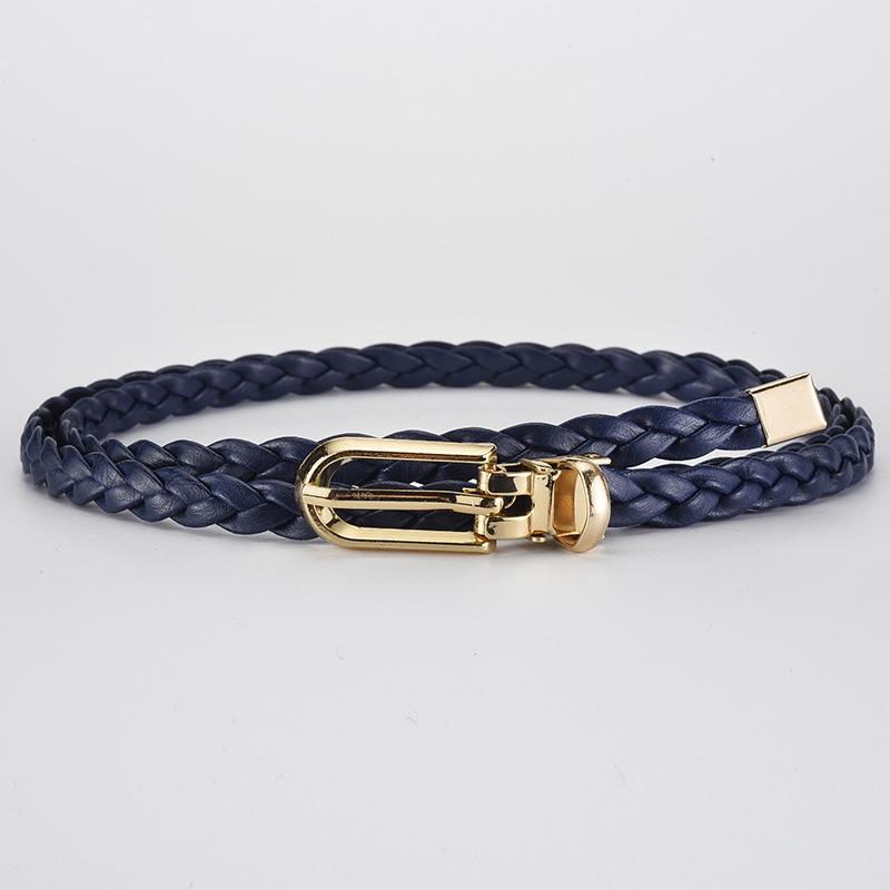 Cozy Up Accessories Dames geknoopte decoratieve gevlochten riem snoepkleur kleine riem eenvoudige persoonlijkheid gesp riem 110*0.8cm Vloot