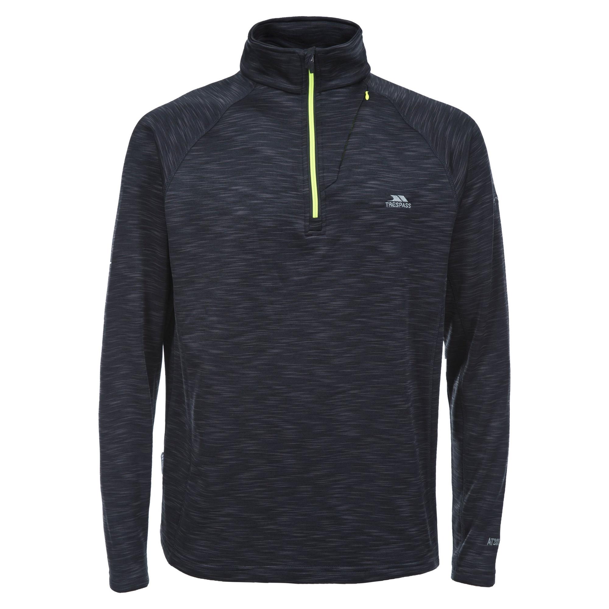 Trespass Mens Collins Half Zip Fleece Top L zwart