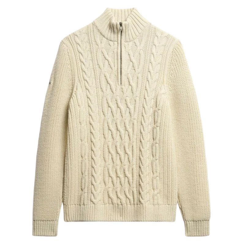 Superdry Jacob Cable Knit Half Zip Trui Heren