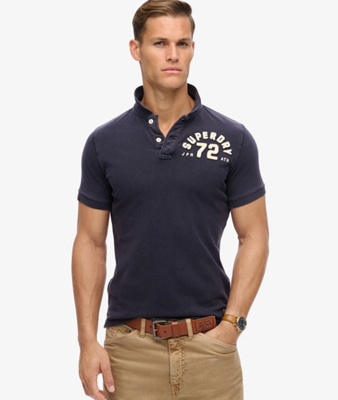 Superdry Vintage Athletic Poloshirt Blauw