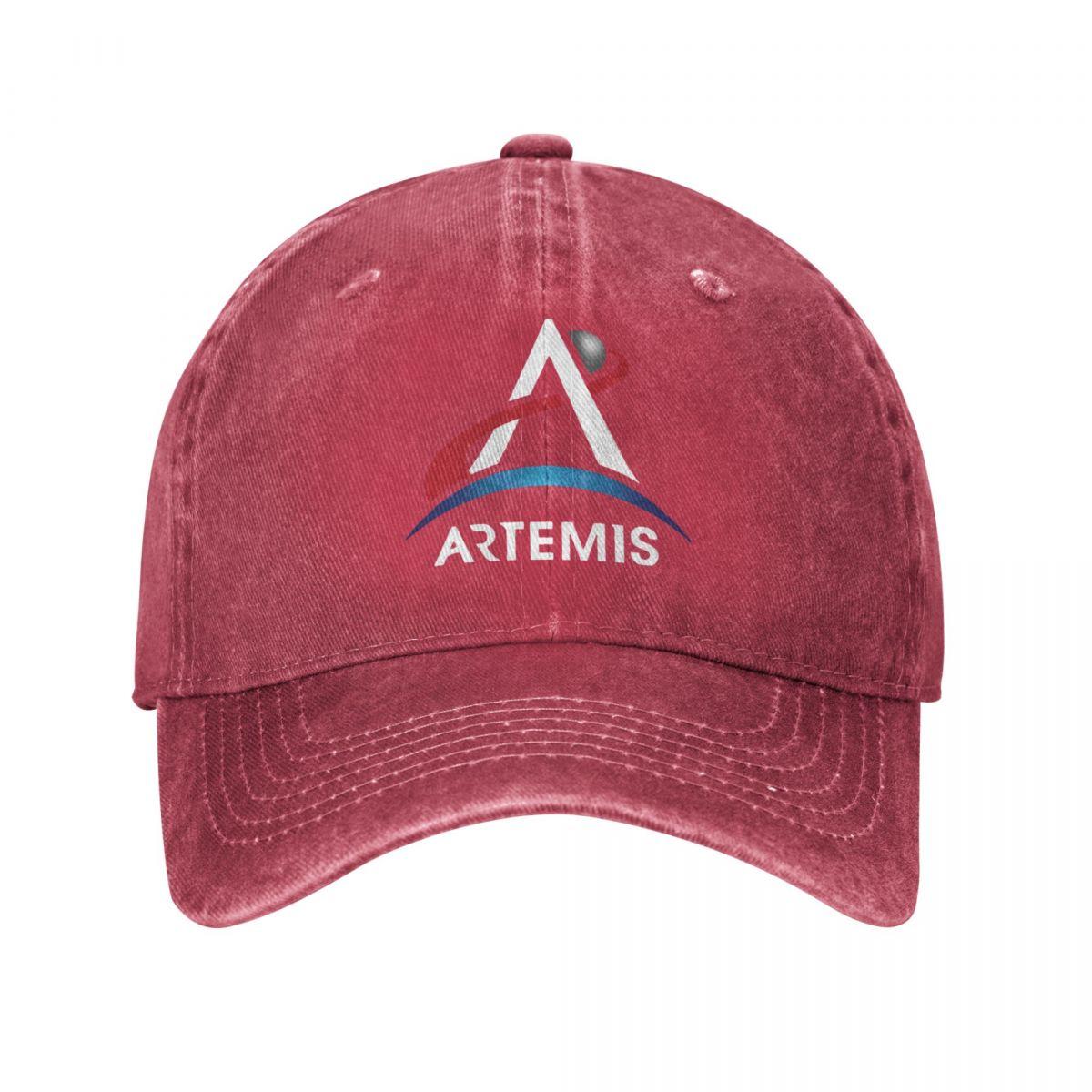 91421224MABN1UXM5T Lente Herfst Voor Mannen Vrouwen Artemis Programma Logo Ruimte Baseball Cap Vintage Hoed Buiten Reizen Denim Cap Hoeden One Size