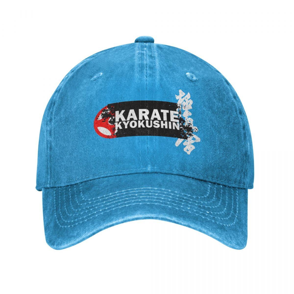 Kiki Cap Casual Karate Stijl Kyokushin Baseball Caps voor Unisex Vrouwen Versleten Denim Hoofddeksels Buitentrainingen Zachte Hoeden Cap One Size
