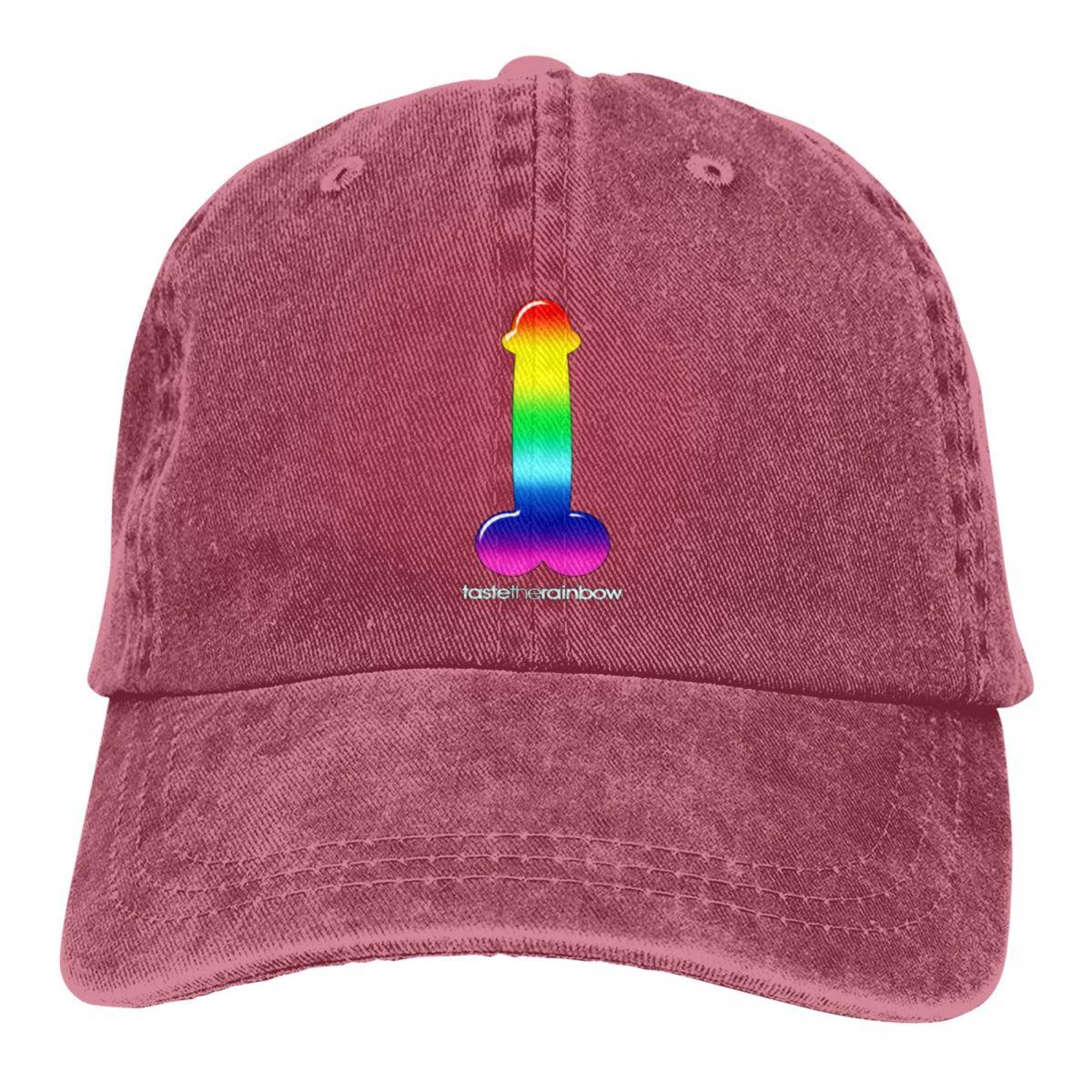 Kiki Cap Gay Rainbow Penis Dick Merchandise Unisex Dames Baseball Caps Verontruste Gewassen Caps Mode Outdoor Zomer Verstelbare Snapback Hoed One Size