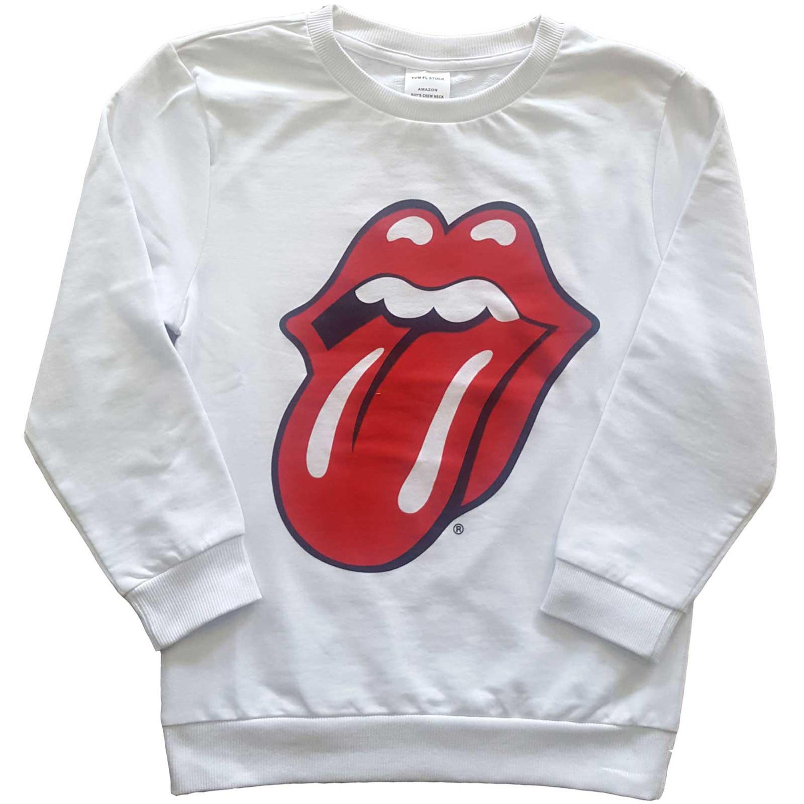 The Rolling Stones Het Rolling Stones klassieke tongsweatshirt voor kinderen/kinderen 7-8 Years wit
