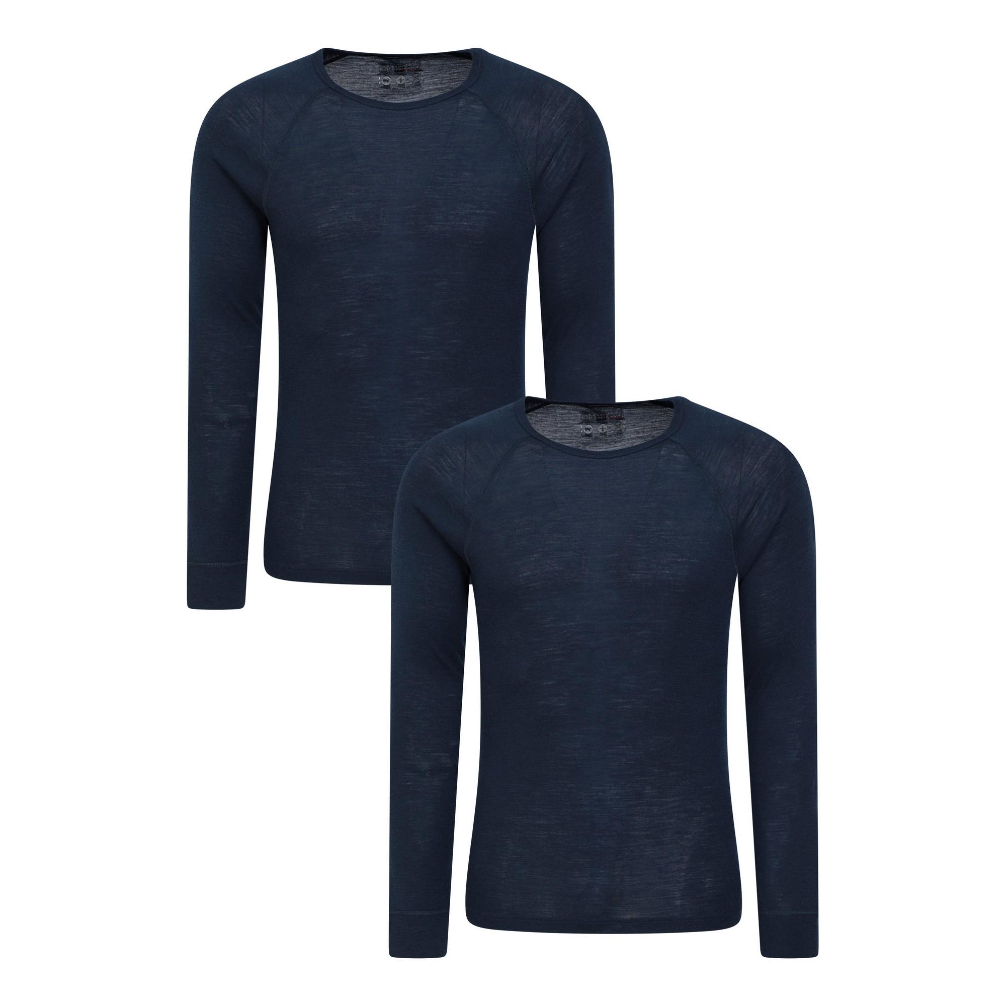Pertemba FR - Apparel Mountain Warehouse Heren Merinowol basislaagtop (Pak van 2) 4XL Vloot