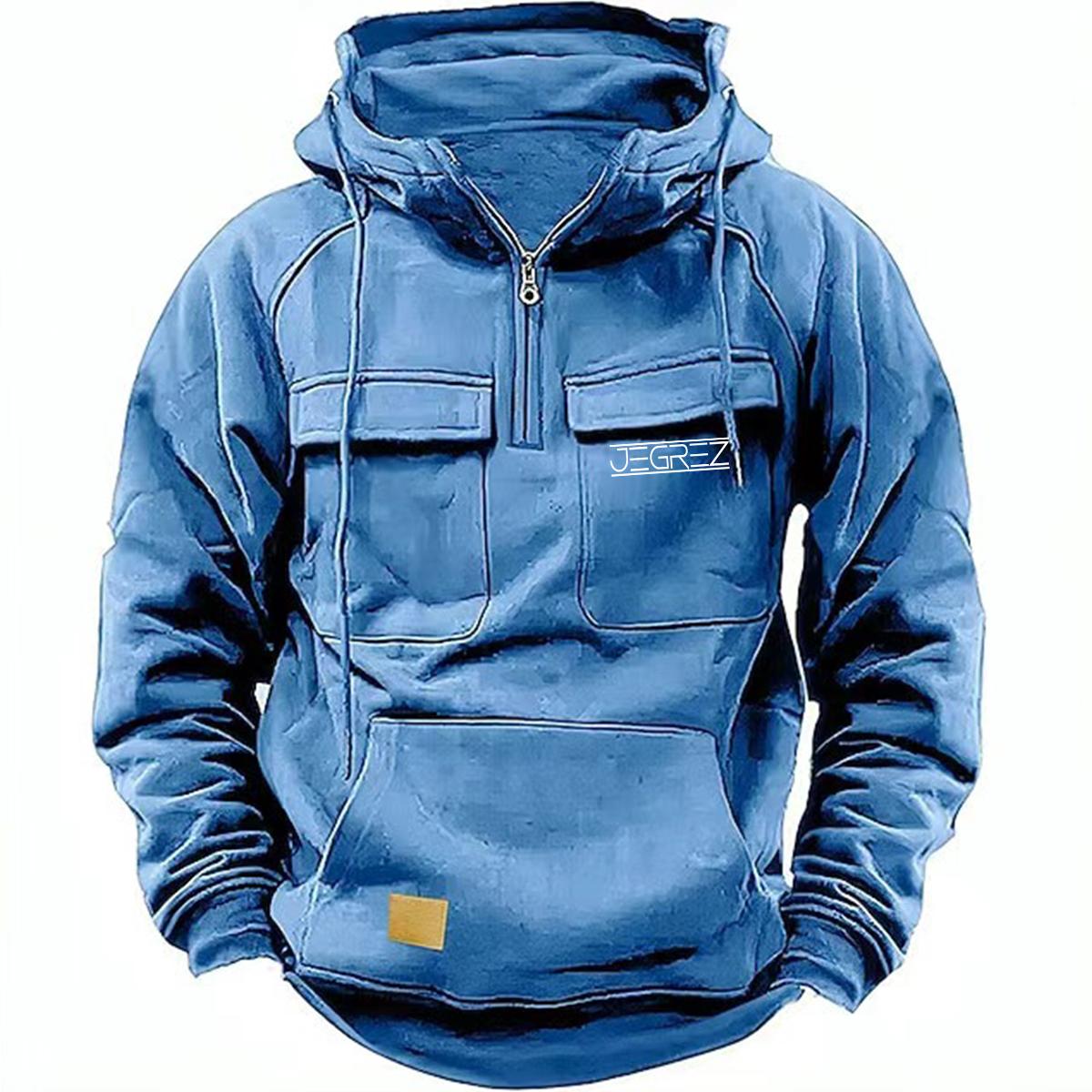 FEGKZLI Fashion Nieuwe heren herfst hoodies sweatshirts casual hoodie jas voor heren winterjassen XXXL hemelsblauwe kleur