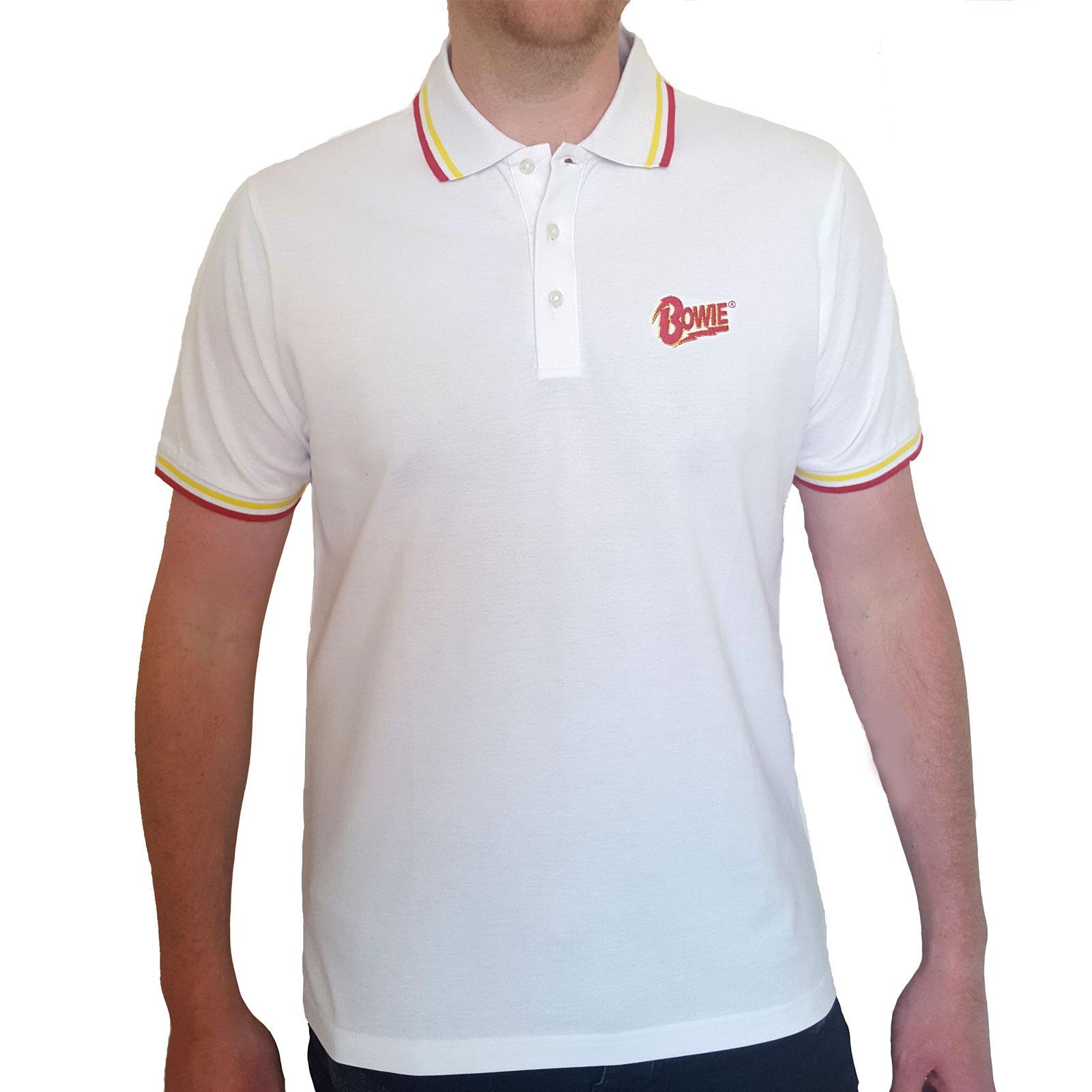 David Bowie unisex poloshirt met Flash-logo voor volwassenen XXL