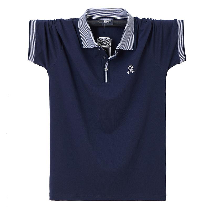 Phoca largha Heren zomer T-shirt in grote maten, los en comfortabel T-shirt, heren werkkatoenen poloshirt met korte mouwen, ritskraag en ademend T-shirt 6XL Vloot