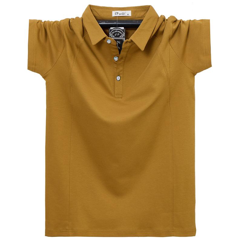 Phoca largha Heren zomer T-shirt in grote maten, los en comfortabel T-shirt, heren werkkatoenen poloshirt met korte mouwen, ritskraag en ademend T-shirt 6XL