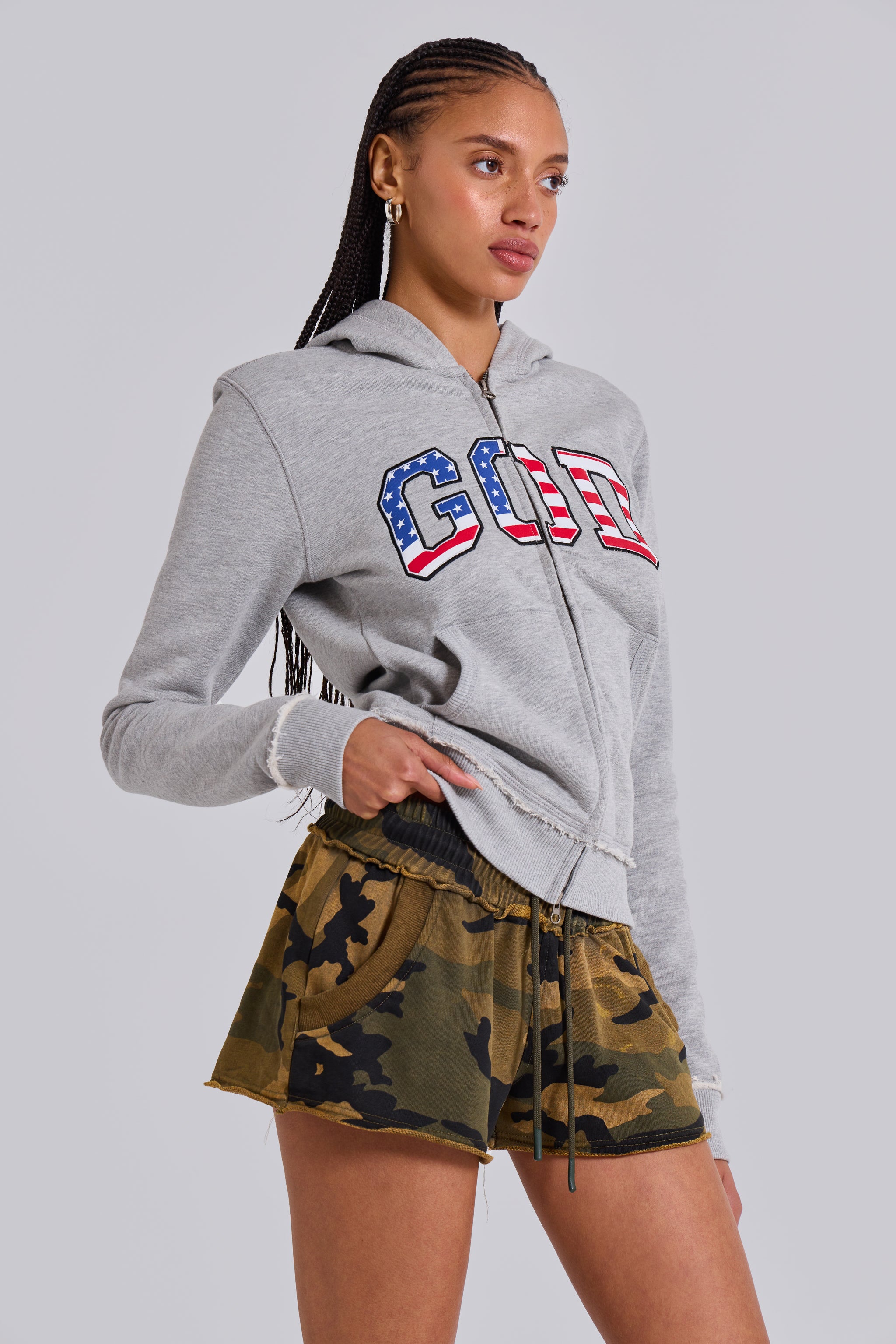 Jaded London Camo Mini Jogger Shorts