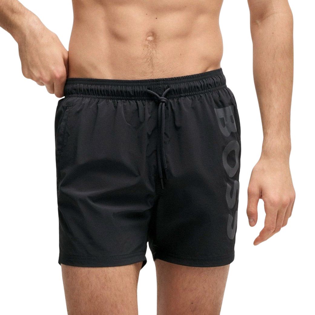 BOSS Zwemshort Octopus Met  logotekst, elastische tailleband met koord