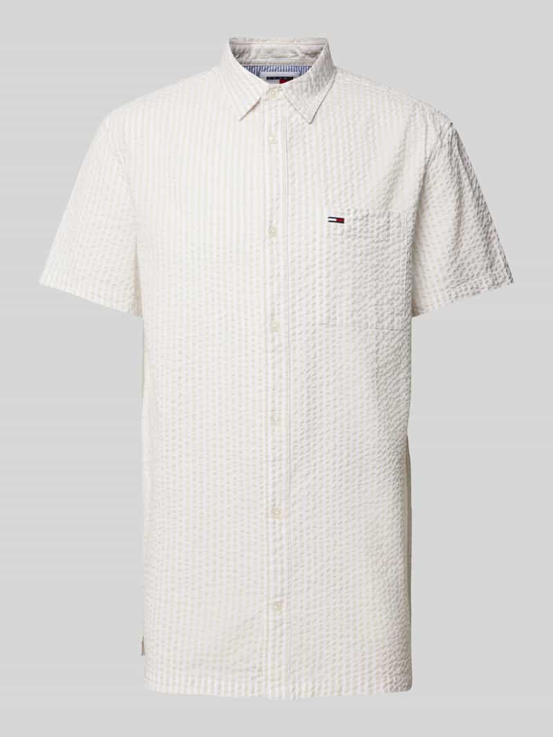 TOMMY JEANS Overhemd met korte mouwen TJM REG STRIPE SEERSUCKER SHIRT