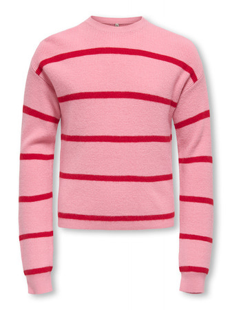 Kids ONLY winter sweater meisjes - roze - KogFranca - loose fit, gebreid