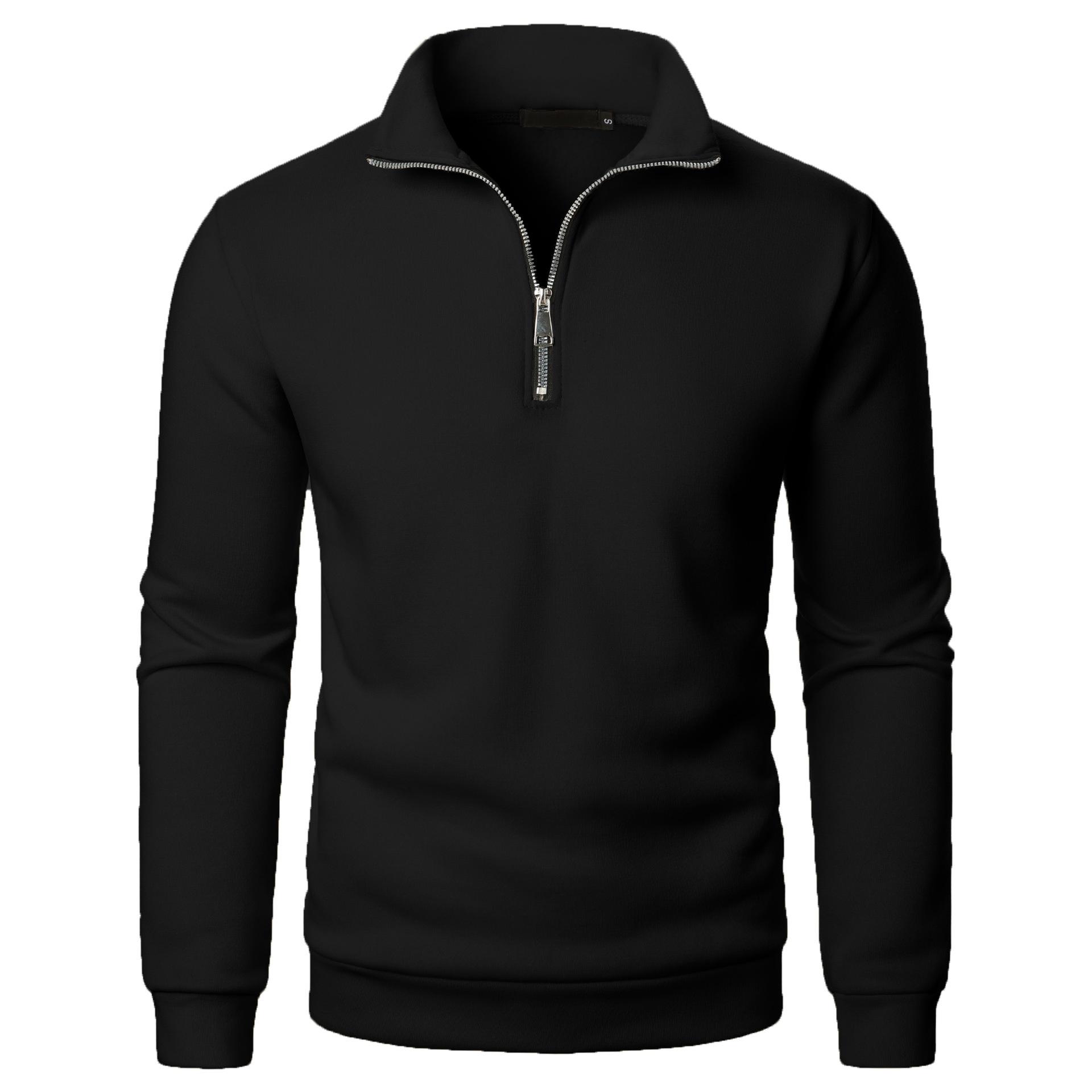 Cloth W Heren Herfst Winter Heren Half Rits Pullover Sweatshirt Turtleneck Raglan Lange Mouw Hoodies Warme Streetwear Zakelijke Jassen Yasheng XL zwart