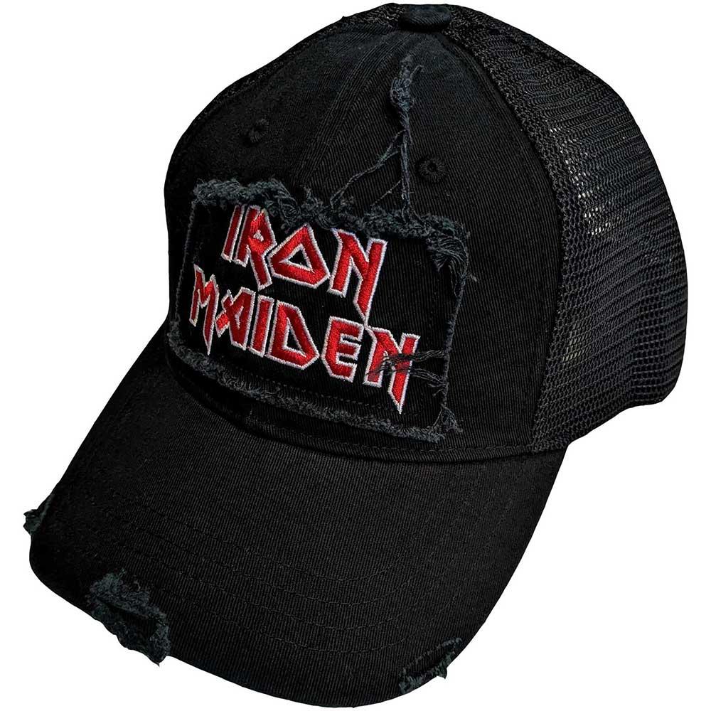 Iron Maiden Unisex volwassen kale logo mesh achterkant baseballpet One Size