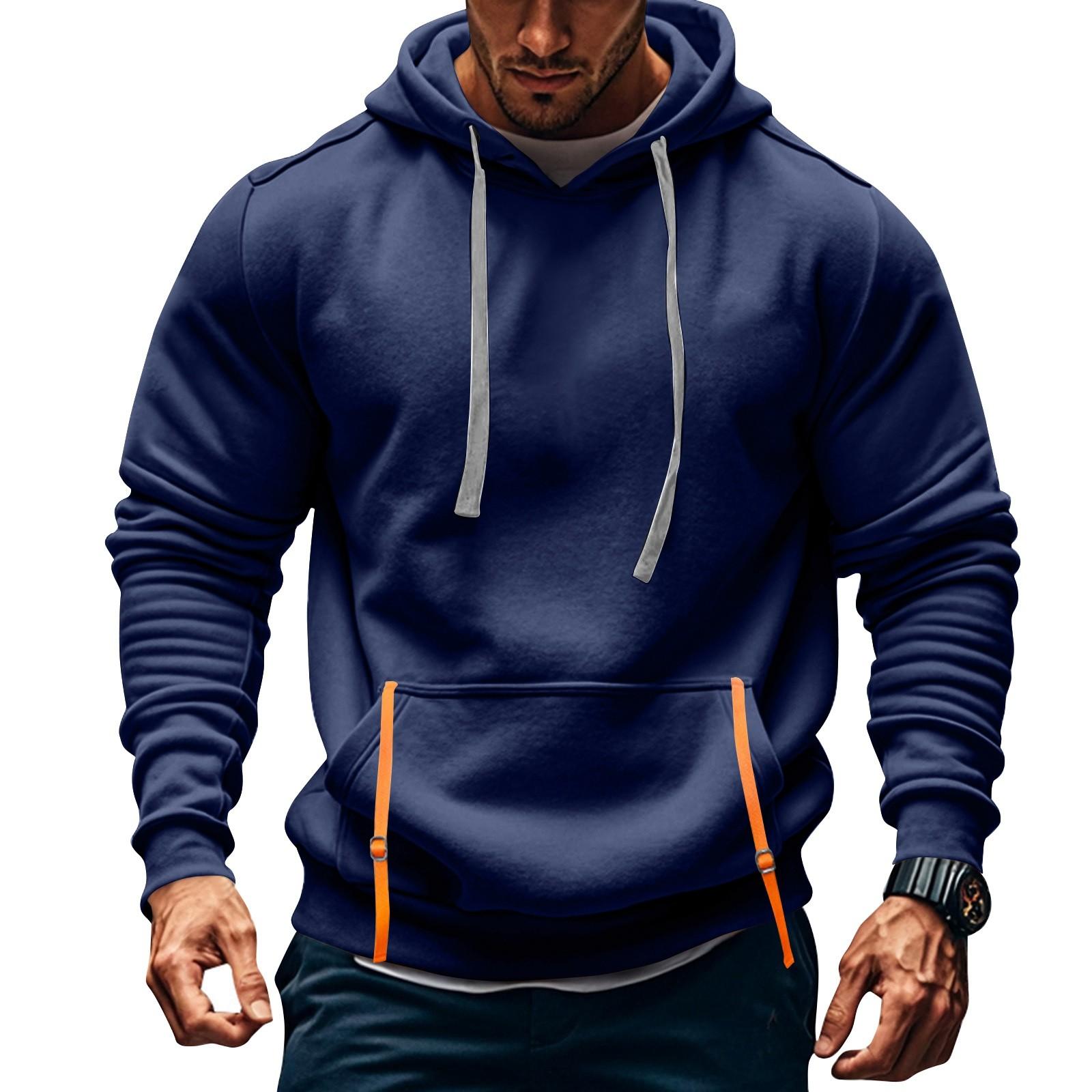 Timoduizhang Heren Sweatshirt Hoodie Rits Arm Zak Cardigan Heren Sport Grote Maat Casual Hoodie XL Vloot