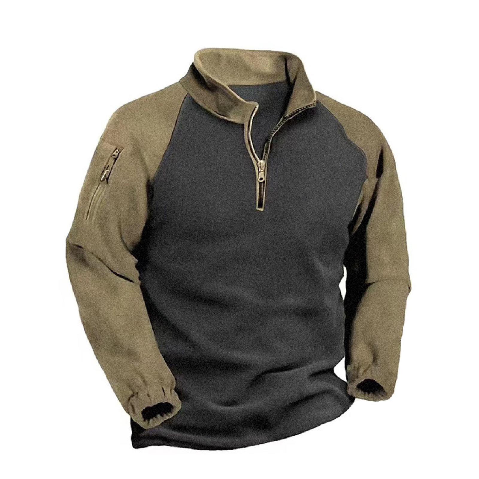 JOHO - CarGear Heren Outdoor Jas Jachtkleding Warme Ritsen Fleece Pullover Man Winddicht Lente Winterjas Thermisch Ondergoed M