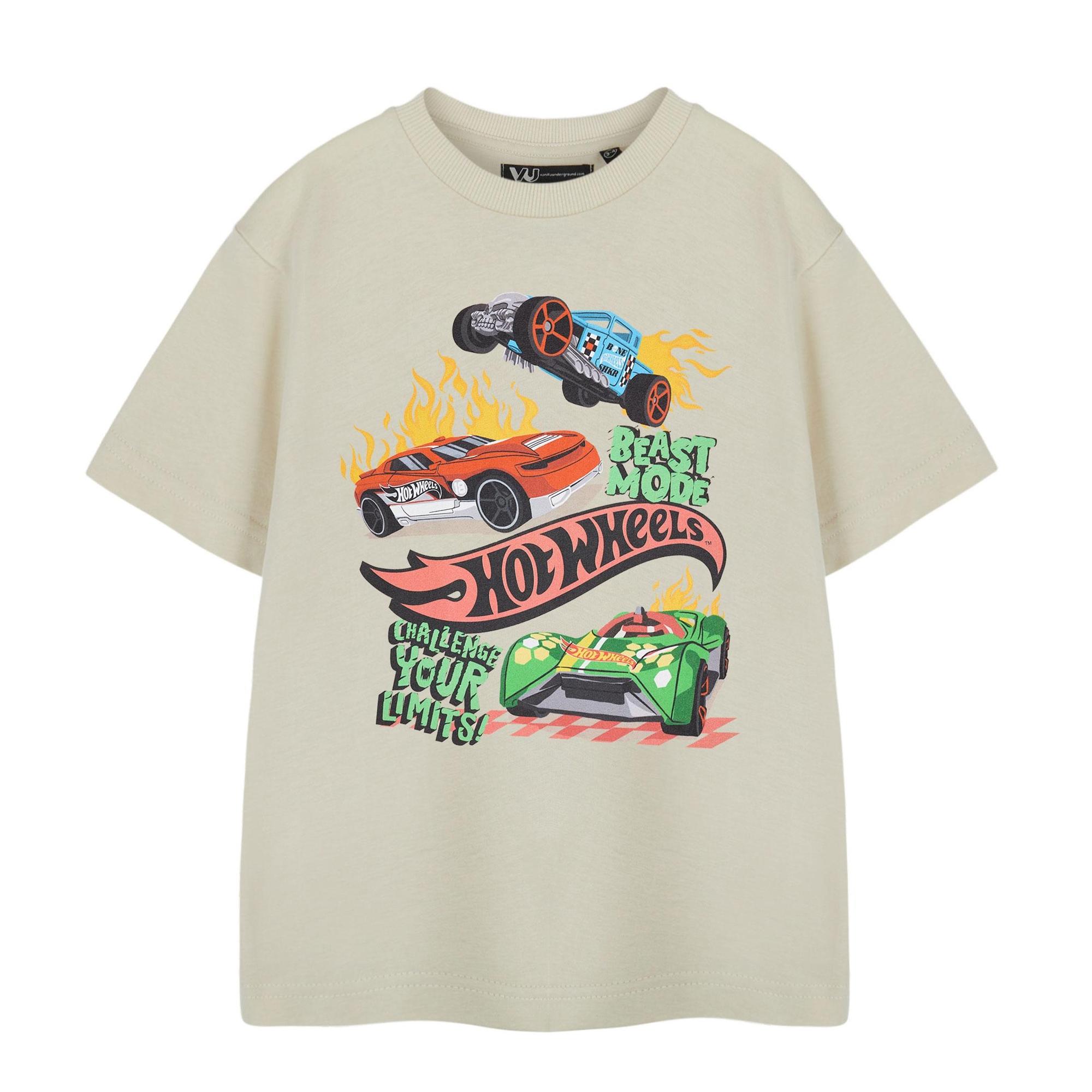 Hot Wheels jongens Beast Mode T-shirt 9-10 Years beige