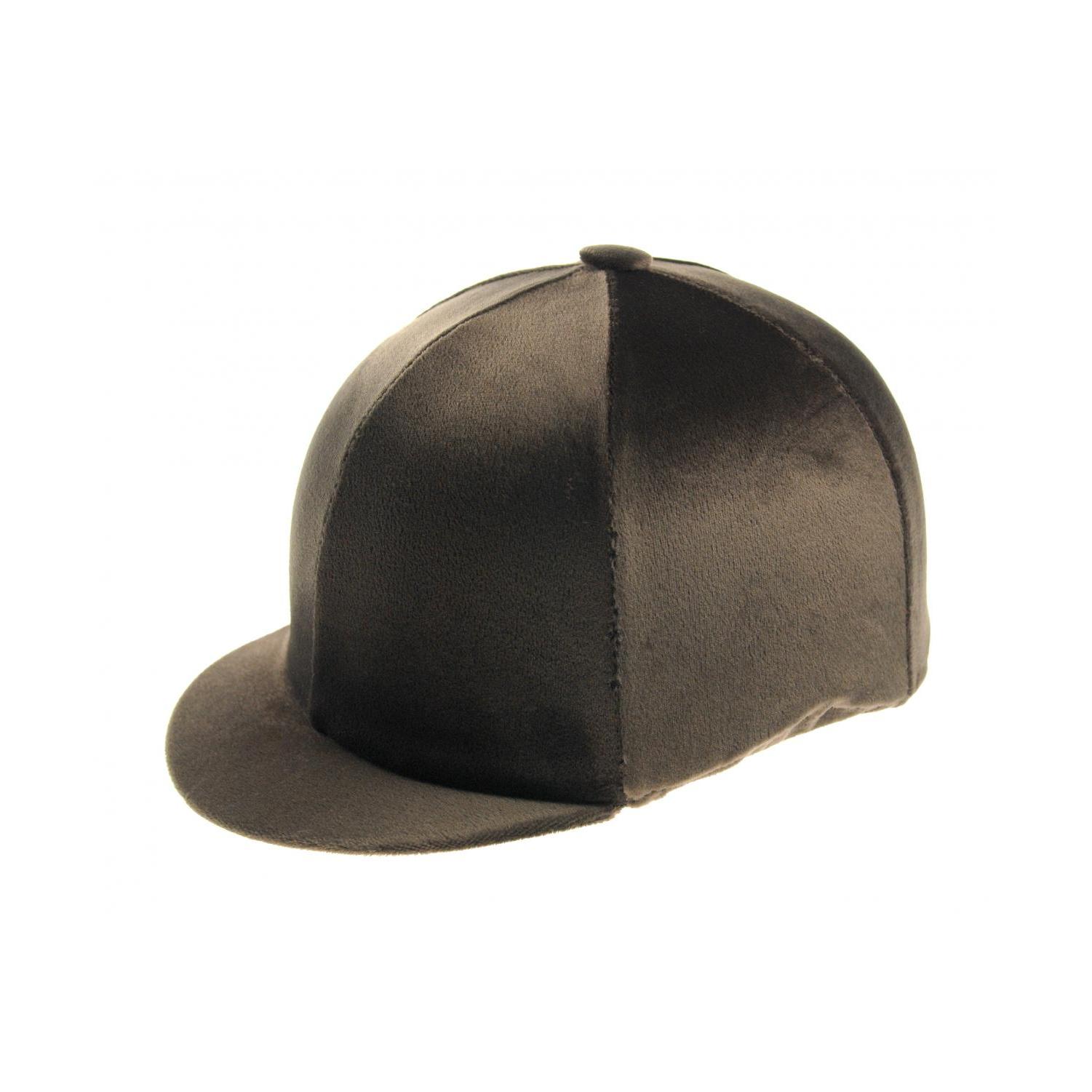Capz effen fluwelen kapafdekking One Size bruin