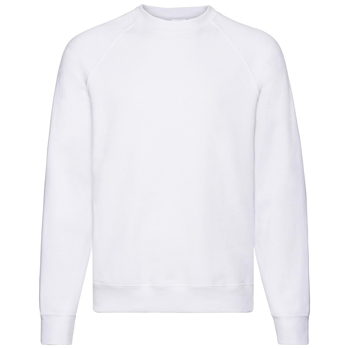 Fruit Of The Loom Heren Klassiek 80/20 Raglan Sweatshirt M wit