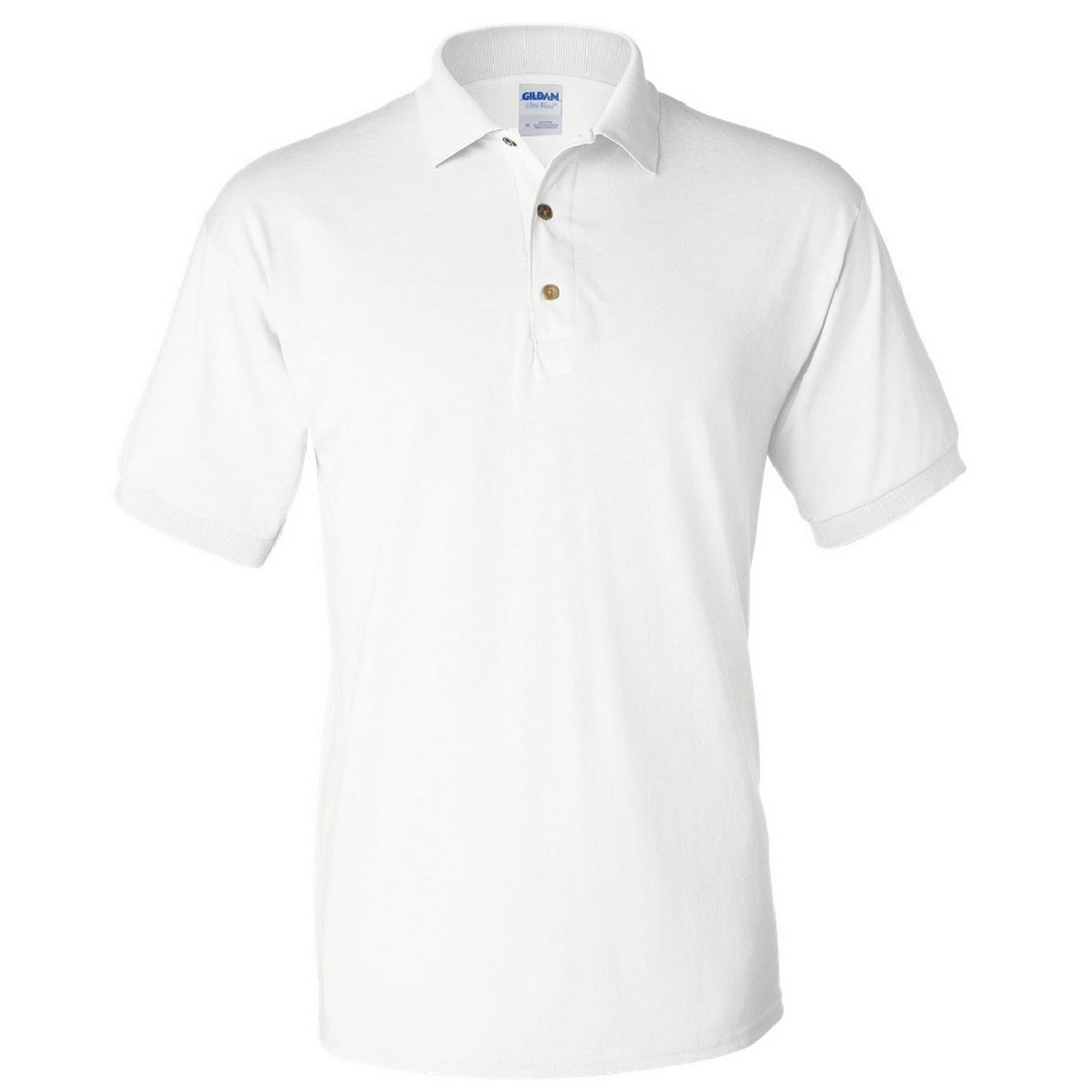 Gildan DryBlend jersey poloshirt met korte mouwen voor volwassenen S wit