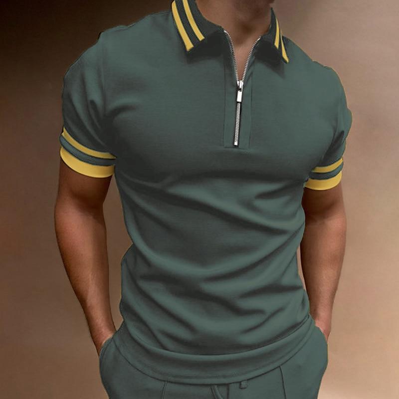 Womens blouse shirts Herenoverhemd Polo Casual Rits Korte Mouw Mode Casual Rits Zomer Lente Regular Fit 3D Print Overhemd 7XL groen