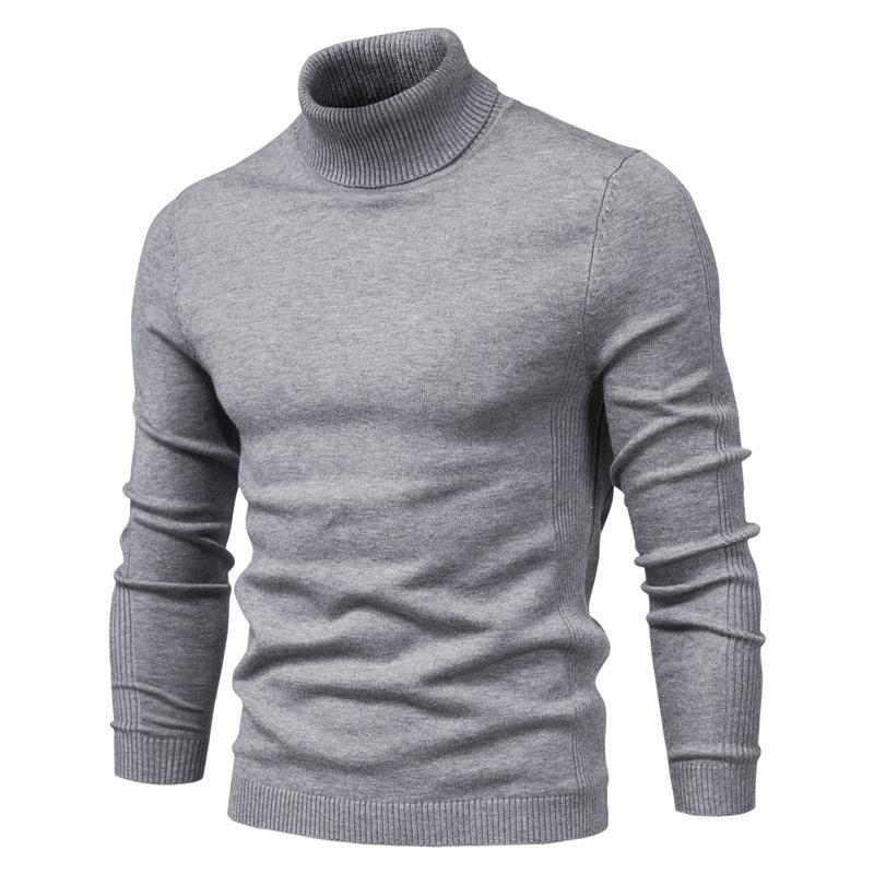 AIOPESON Men Fashion AIOPESON Heren Truien Winter Coltrui Dikke Casual Schildpad Effen Kleur Kwaliteit Warme Slanke Trui Heren Coltrui Mannelijke XXL 80-88kg