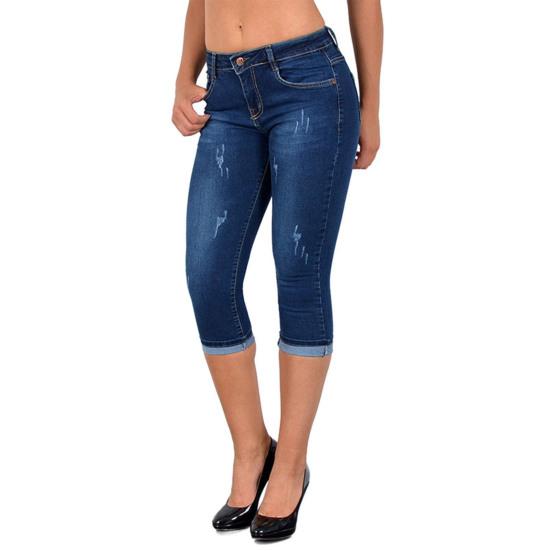 Hi Cutie (M-3XL) Damesjeans Skinny hoge taille Grote maat Cropped denim capribroek voor het dagelijks leven XL