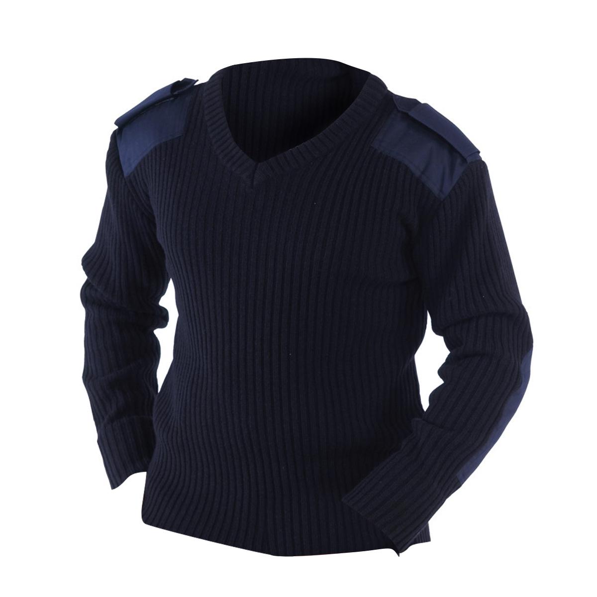 Yoko Mens V-hals NAVO-beveiligingssweater / werkkleding 4XL marineblauwe kleur