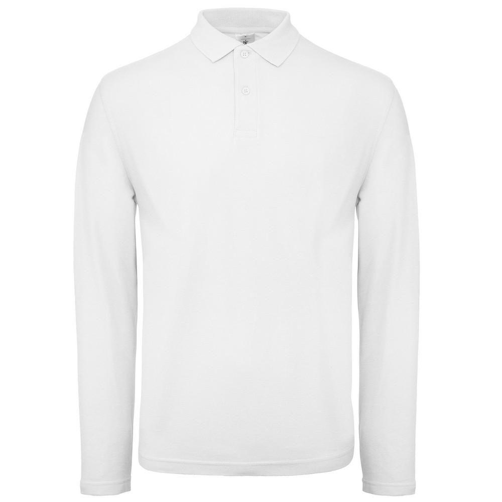 B and C B&C Collection herenpoloshirt met lange mouwen L