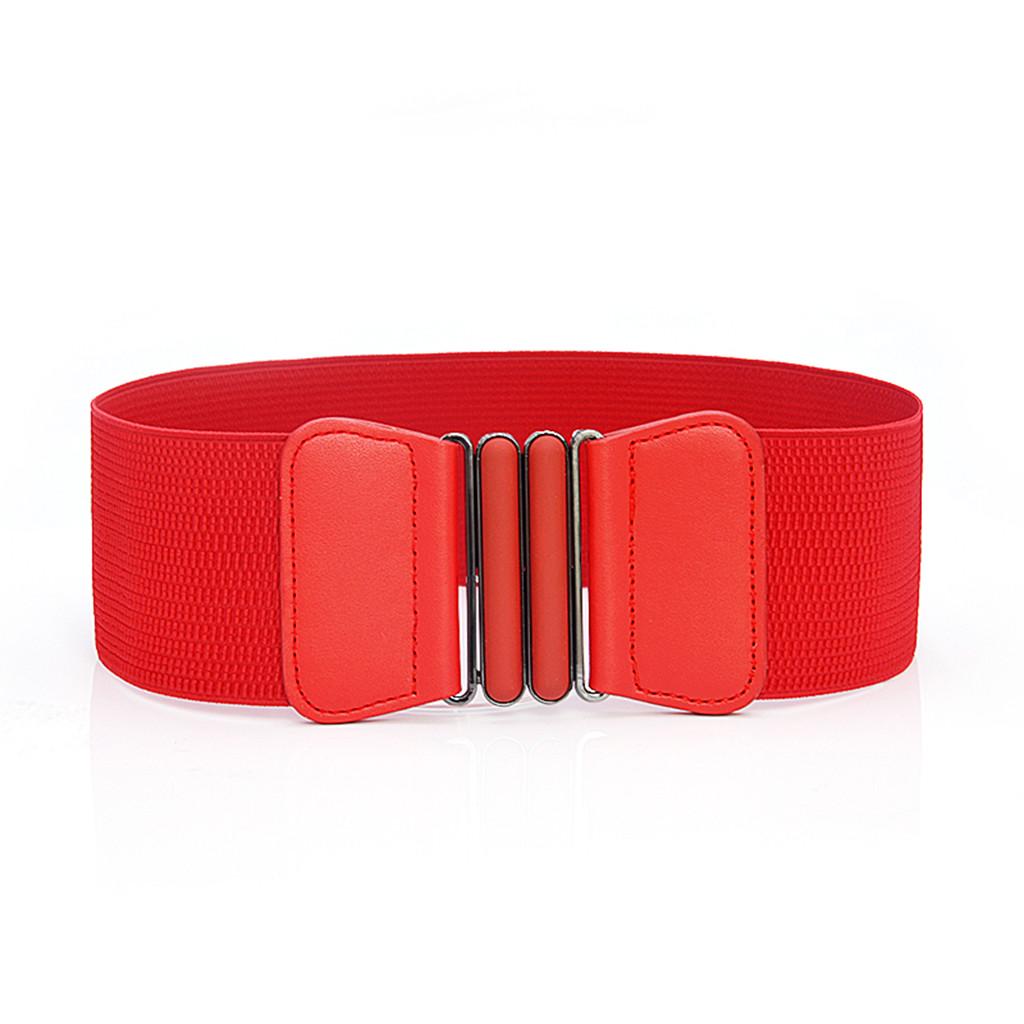 Constantine Damesmode wilde brede tailleband elastische stretch jurk taille riem gesp band 68x7.5cm rood
