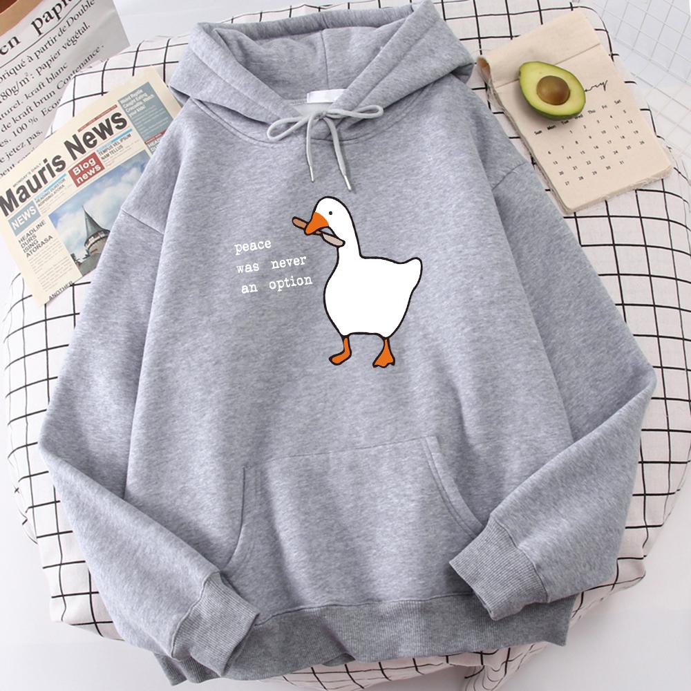 Boutique sports suit series 2 Vrede was nooit een optie Afdrukken Hoodies Heren Grappig sweatshirt met capuchon Nieuwigheid Oversized Tops Touw Hoodie Heren S
