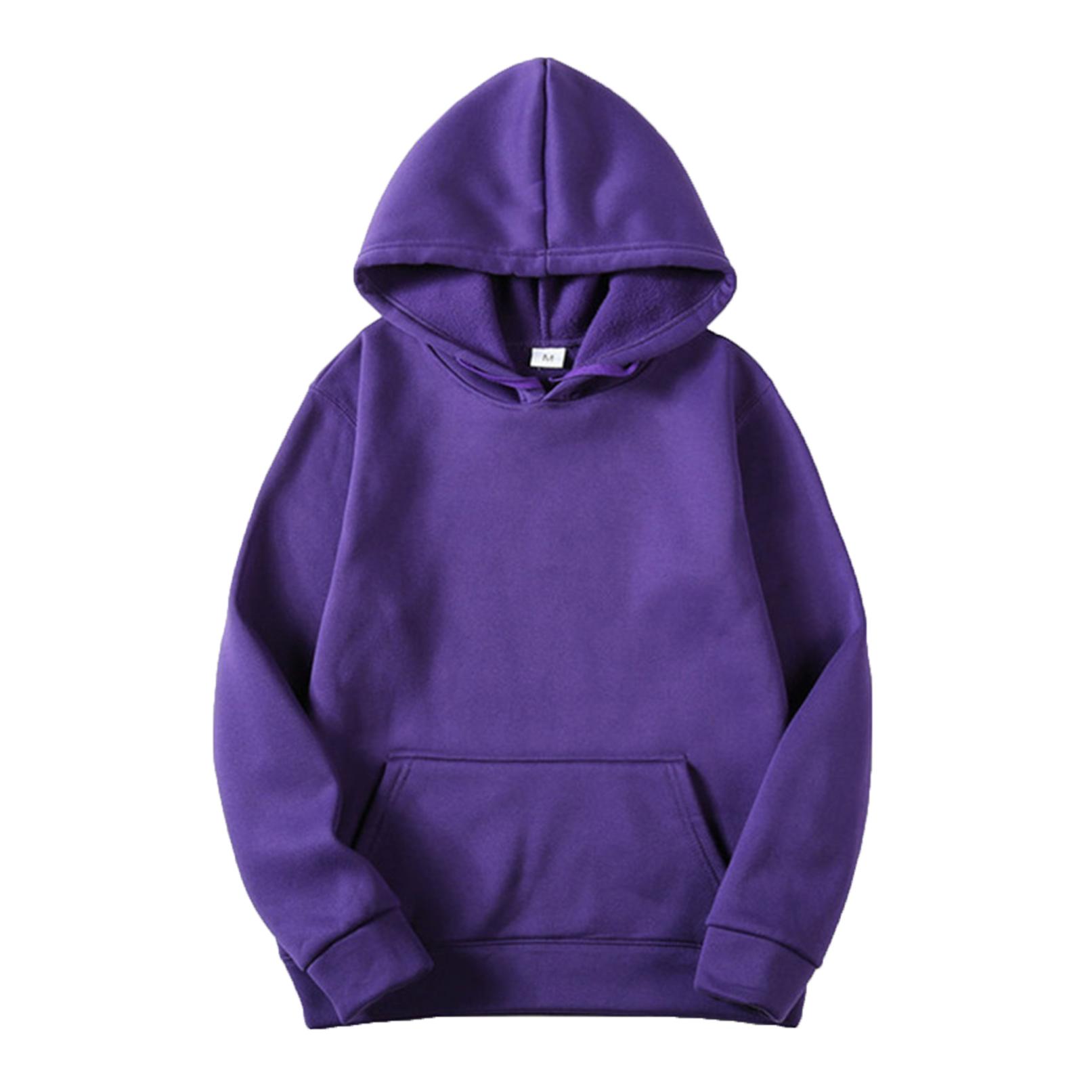 Yeahdor Heren effen trui met capuchon, casual sweatshirt met capuchon, klassieke tops met lange mouwen XL