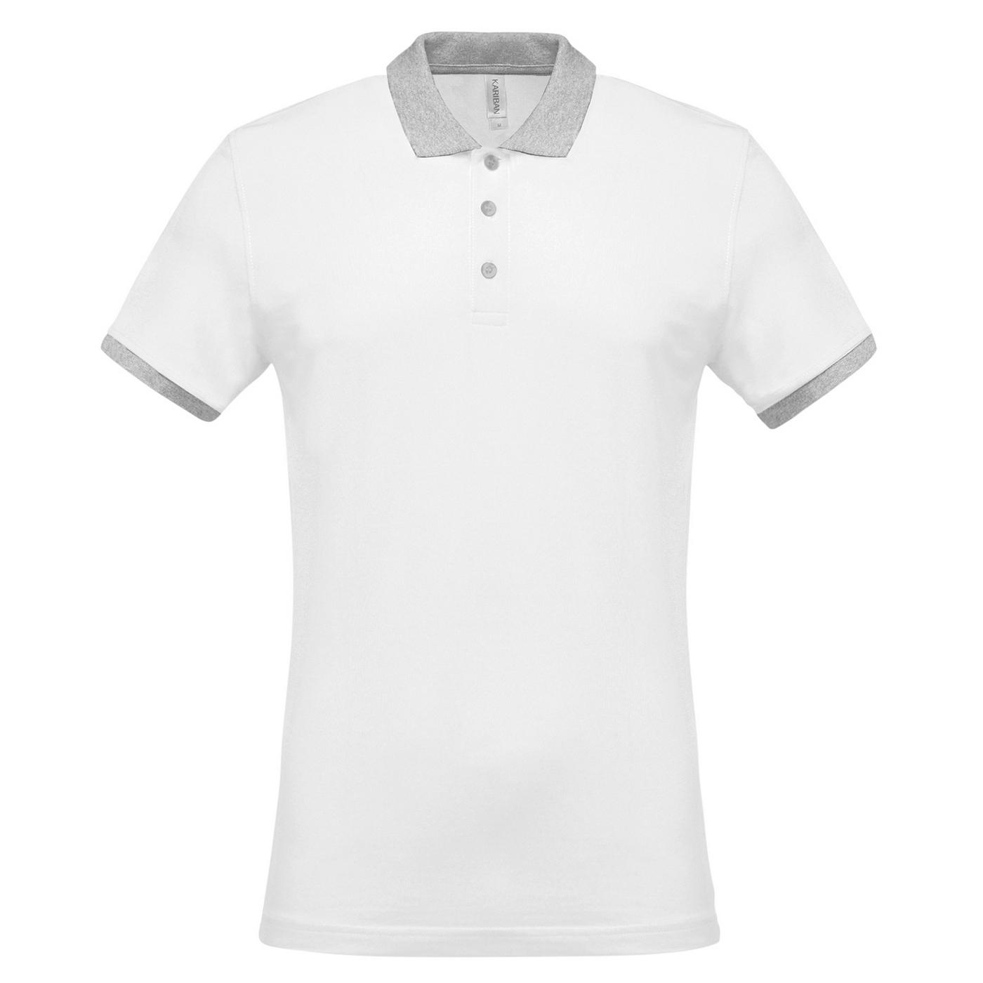 Kariban heren tweekleurig piqué poloshirt M